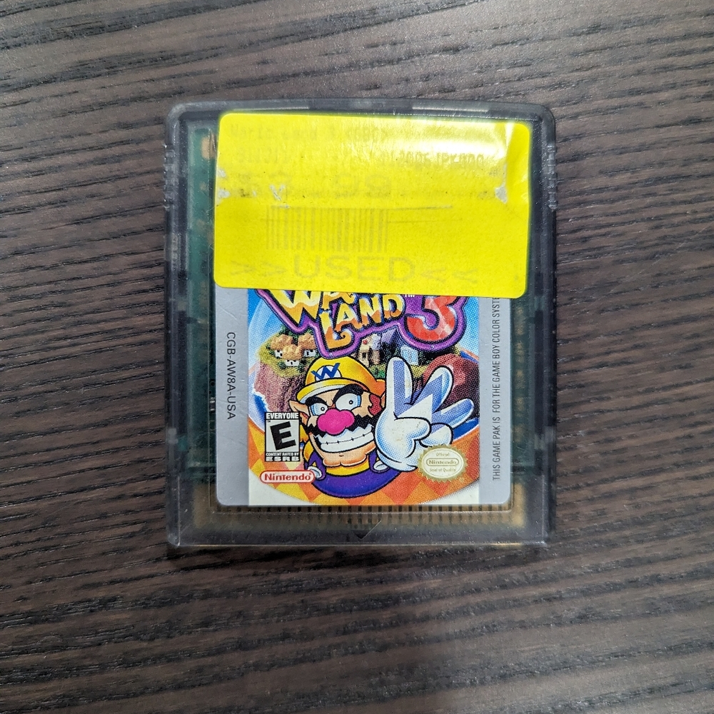 Game boy color wario land 3 used